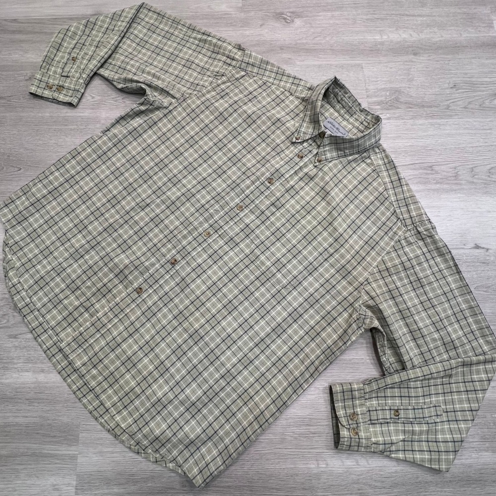 Eddie Bauer Mens Button Down Shirt XL Long Sleeve Casual Plaid